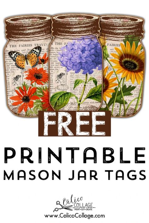 Free Mason Jar Printables Templates, Free Ephemera Printables, Decoupage Vintage Printables Free, Free Scrapbooking Printables, Free Vintage Printables Ephemera, Free Scrapbook Printables, Junk Journal Ideas Free Printable, Ephemera Free Printables, Mason Jar Printables