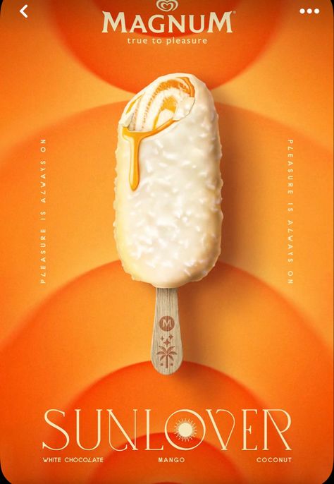 Ice Cream Poster Advertising, Amul Ice Cream, Ice Cream Ads, Food Creative Ads, Chocolate Ads, Ice Cream Advertising, Magnum Ice Cream, Menu Design Inspiration, Ice Cream Poster