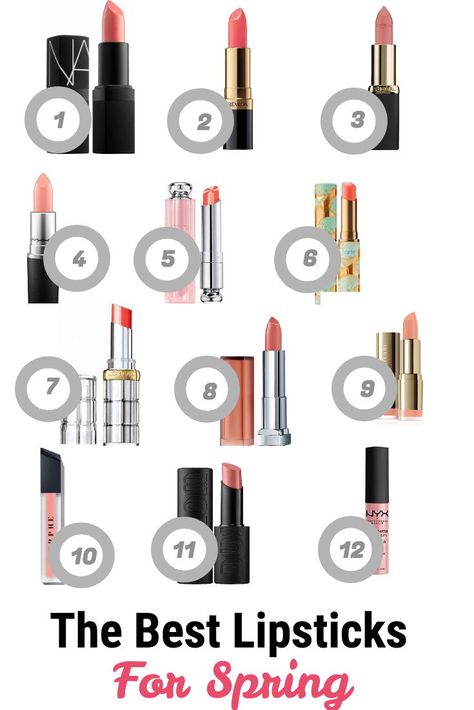 Lipstick For Spring Type, House Of Colour Spring Lipstick, Light Spring Lipstick Colors, Warm Spring Lipstick Colors, Warm Spring Lipstick, 2024 Lipstick Trends, Light Spring Lipstick, Bright Spring Lipstick, True Spring Lipstick