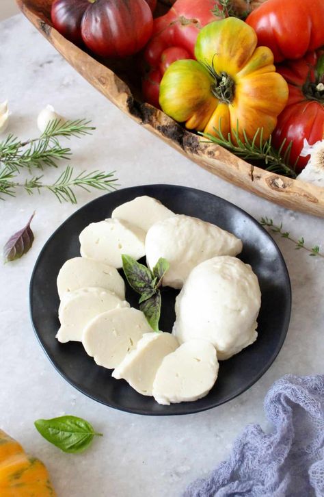 How To Make Dairy Free Cheese, Homemade Vegan Mozzarella Cheese, Dairy Free Cheese Board, Homemade Dairy Free Cheese, Diy Dairy Free Cheese, Vegan Aged Cheese, Dairy Free Mozzarella Cheese, Best Dairy Free Cheese, Vegan Feta Cheese Recipe