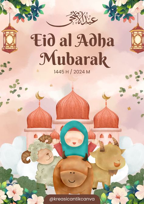 👉CLICK THE LINK TO EDIT!💻✨   Celebrate Eid al-Adha with a beautiful poster from us! This poster design reflects the warmth and joy of Eid al-Adha with charming colors and distinctive elements. Customize it with your message or event information using Canva's easy editing tools. Share the spirit of togetherness and celebration with this meaningful poster. #IdulAdha #CanvaDesign #PosterIdulAdha  👣 Follow us too! 🌟 @kreasicantikcanva Aidiladha Poster, Eid Al Adha Poster, Meaningful Poster, Aid Adha, Eid Poster, Eid Adha Mubarak, Eid Adha, Ramadan Kareem Pictures, Happy Eid Al Adha