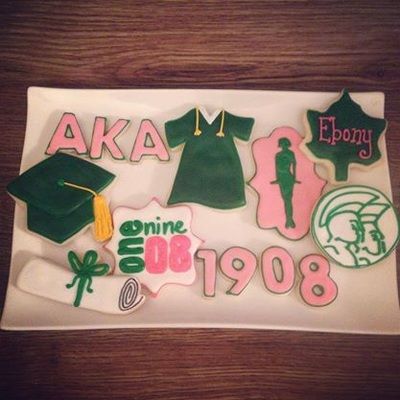 Logos, Aka Cookies, Aka Party, Aka Sorority Gifts, Graduation Party Ideas, Aka Sorority, Graduation Cookies, Bridal Women, Alpha Kappa Alpha Sorority