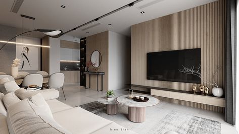 D'capital​​​​​​​ Design | TRAN HIEN Condo Interior Design, Condo Interior, Living Room Design Decor, Creative Home Decor, A Living Room, Modern Apartment, Home Room Design, Apartment Interior, Residential Design