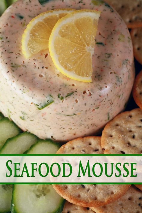 Shrimp Mousse Mold, Seafood Entrees Appetizers, Fish Starters For Dinner Party, Crab Mold Recipe, Shrimp Mousse Recipe, Seafood Mousse, Savory Mousse, Crab Mousse, Shrimp Pate