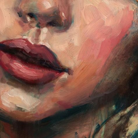 Lindsay Rapp, Lips Painting, Acrylic Portrait Painting, Dream Painting, Soyut Sanat Tabloları, Acrylic Painting For Beginners, Simple Acrylic Paintings, A Level Art, Aesthetic Painting