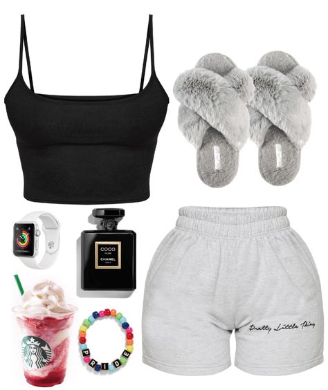 Cute Sleeping Outfits, Pjs Baddie, Pj Fits For School, Baddie Pajama Outfits, Cute Cozy Outfits Lazy Days, Lazy Baddie Outfits, Cute Lazy Day Outfits For Summer, Baddie Style Outfits, Lazy Day Outfits Summer