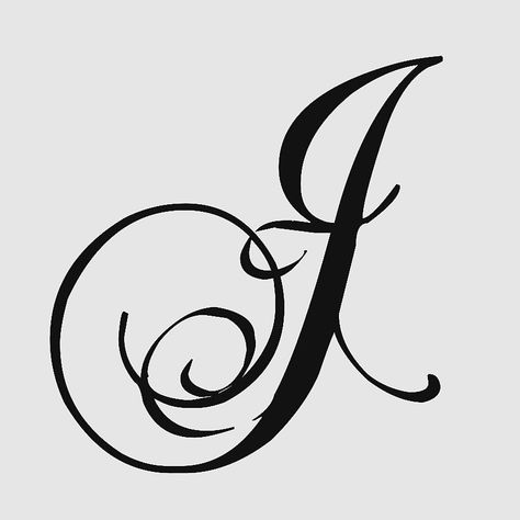 J Letter Tattoo, J Calligraphy, Letter J Tattoo, Cursive J, J Tattoo, Script Lettering, Letter J, Uppercase Letters, Calligraphy Letters