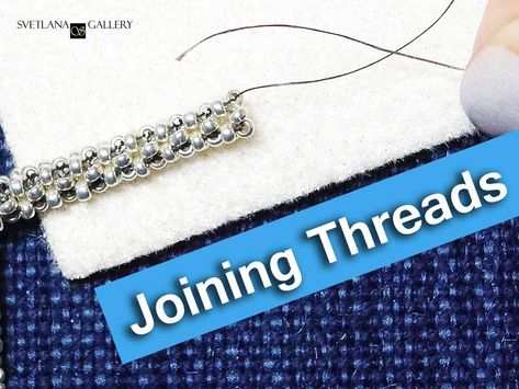 How to add and join threads when using Cubic Right Angle Weave stitch technique. Video tutorial and beading tips! Beading Tips, Cubic Right Angle Weave, Beading Thread, Right Angle Weave, Stitch Tutorial, Beading Jewelry, Bead Weaving Patterns, Beading Techniques, Beading Needles