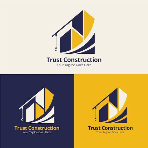 Free vector construction logo design | Free Vector #Freepik #freevector #construction-logo #industry-logo #personal-logo #logo Construction Logo Design Graphics, Construction Logo Design Ideas, Construction Company Branding, Industrial Logo Design, Builder Logo, Logo Foto, Construction Logo Design, Architectural Logo, Industry Logo