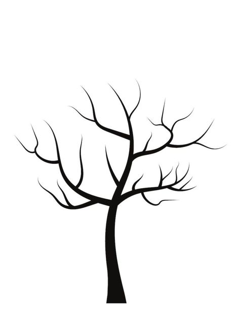 Free blank tree template printable for kids activities! Perfect for fall activities for toddlers and preschoolers. Grab this free printable tree coloring page or painting or gluing crafts. Winter Tree Template Free Printable, Fall Tree Outline, Fall Tree Printables Free, Bare Tree Template, Bare Tree Template Free Printable, Blank Tree Printable, Blank Tree Template, Tree Templates Printable Free, Printable Silhouettes Free