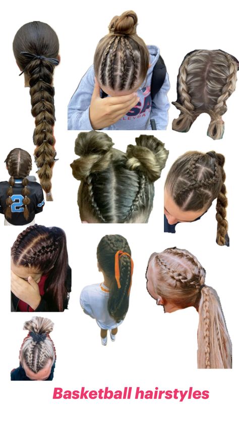 Hairstyles For Basketball, Cute Sporty Hairstyles, Basketball Hairstyles, Sport Hair, Ball Hairstyles, Game Day Hair, Basketball Girls, Sporty Hairstyles, Glow Up Tips