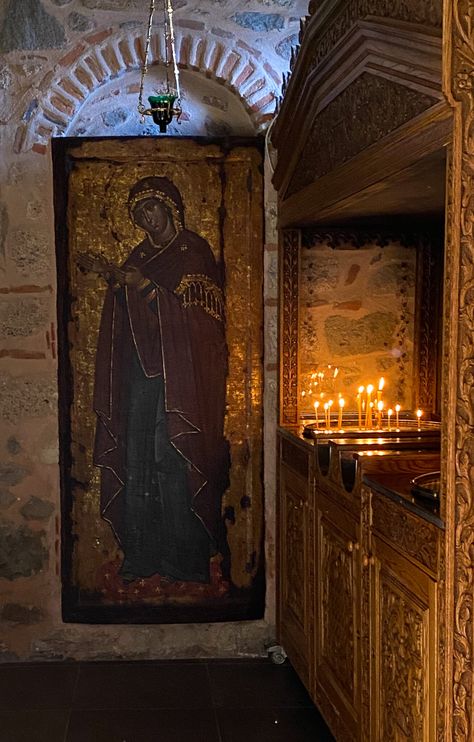 Day Trips from Athens to Meteora: Greece's Hidden Gem Greek Orthodox Wallpaper, Orthodox Church Wallpaper, Dark Orthodox Aesthetic, Day Trips From Athens, Greek Orthodox Christian, Church Aesthetic, Church Interior Design, Greek Orthodox Church, Prayer Corner