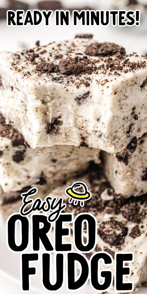 Oreo Fudge Fudge Recipe Christmas, Oreo Fudge Recipe, No Bake Fudge, Cookies And Cream Fudge, Cream Fudge, Baked Dessert, Christmas Candies, Oreo Fudge, Fluff Desserts