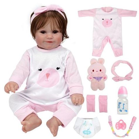 Bebê reborn boneca realista brastoy corpo silicone pode dar banho roup Baby Doll Furniture, Baby Reborn, Doll Furniture, Baby Doll, Baby Dolls, Magazine, Dolls