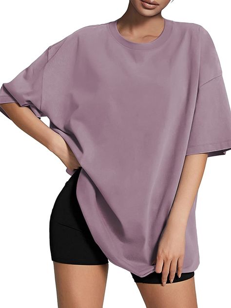 Round Neckline Blouse, Spring Tees, Fitted Blouses, Short Sleeve Pullover, Loose Fitting Tops, Casual Outfit, Casual Blouse, Leisure Wear, Plus Size Tops