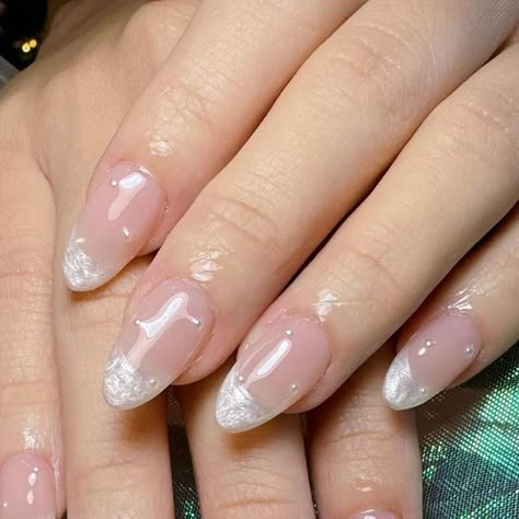 Nails By YS on Instagram: "Pearl French bridal nails 👰💅  #sghomebasednails #sghomebasedbusiness #sgnails #sgnailsalon #pearlnails #frenchnails" Pearl French Tip Nails Short, Pearl Nails French Tip, French Pearl Nails, Pearl French Nails, French Bridal Nails, Pearl Wedding Nails, Pearl French Tip Nails, Pearl French Tip, French Nails Art