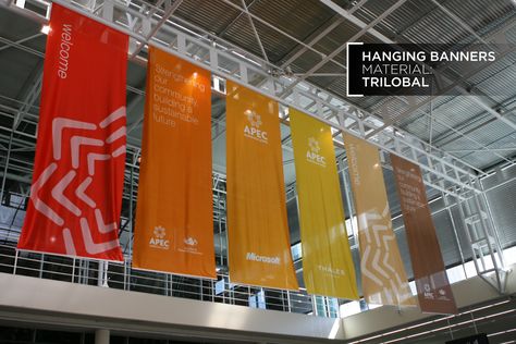 Apec hanging banners Xbanner Design, Fabric Exhibition, Agriculture Pictures, Exhibition Signage, Exhibition Banners, Window Signage, Banner Design Inspiration, Display Banners, Simple Designs To Draw