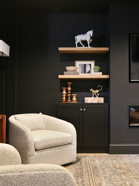 Media Room Paint Colors, Theater Room Design, Instagram Decor, Media Room Design, Dark Paint Colors, Home Bunch, Beige Living Rooms, Home Theater Rooms, Room Paint Colors