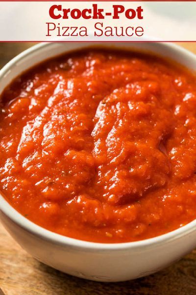 Crock-Pot Pizza Sauce - Let your slow cooker do all the work when you make this easy Crock-Pot Pizza Sauce to use for homemade pizza! A healthy 6-ingredient recipe! [Gluten Free, Low Calorie, Low Carb, Low Cholesterol, Low Fat, Low Sodium, Low Sugar, Vegan, Vegetarian & Weight Watchers friendly!] #CrockPotLadies #CrockPot #SlowCooker #PizzaSauce #WeightWatchers Pressure Cooker Pizza Sauce, Crock Pot Pizza Sauce, Slow Cooker Pizza Sauce, Crock Pot Pizza Sauce Fresh Tomatoes, Crockpot Pizza Sauce Fresh Tomatoes, Crockpot Pizza Sauce, Make Your Own Pasta Sauce, Crockpot Sauce, Low Carb Low Cholesterol