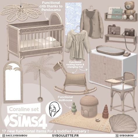 [DOWNLOAD] Coraline set Toddler Cc Sims 4, Lotes The Sims 4, Sims Baby, Die Sims 4, Mod Furniture, Sims Packs, Sims 4 Bedroom, The Sims 4 Packs, Sims 4 Children