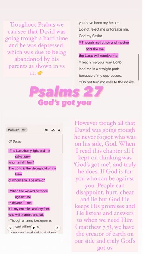 Highschool Tips, Positive Bible Verses, Psalms 27, Bible Study Activities, Psalm 2, Christian Quotes Scriptures, Psalms 91, Learn The Bible, Motivational Bible Verses