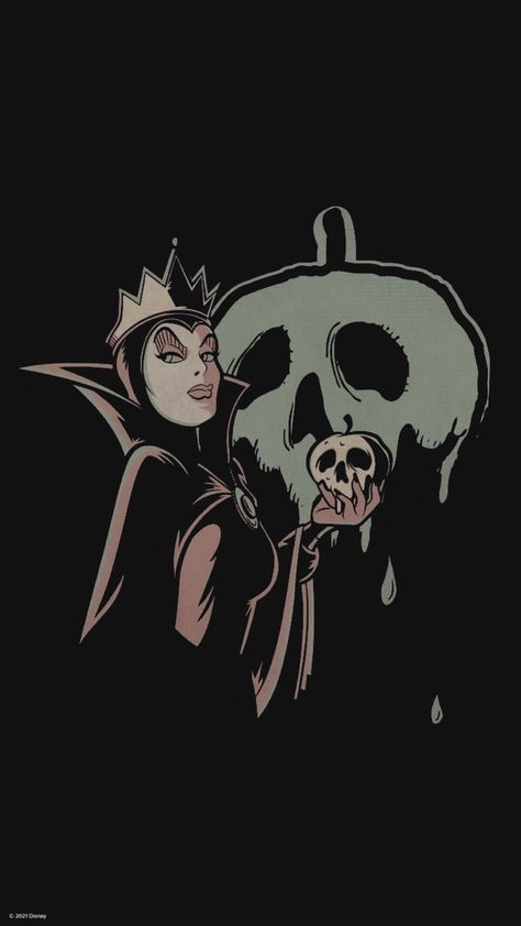 Helloween Wallpaper, Comic Pop Art, Snow White Evil Queen, Evil Disney, Image Halloween, Queens Wallpaper, Evil Villains, Wallpaper Disney, Dark Disney