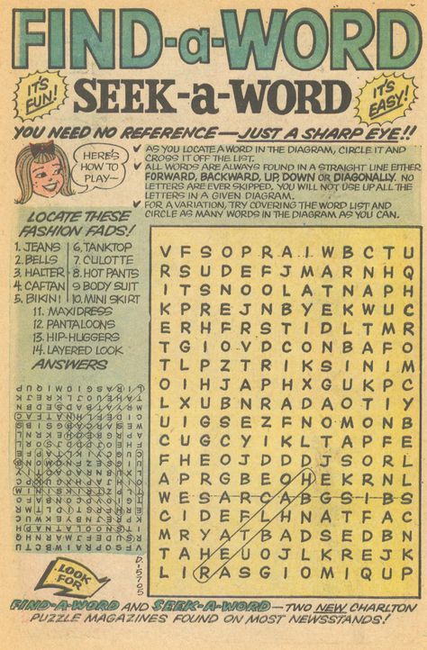 I Love You #108 (September 1974) Word Search Design, Word Search Aesthetic, Magazine Activities, Cursed Bunny, Mini Newspaper, Magazine Words, Vintage Yearbook, Manifesto Poster, Newspaper Design Layout