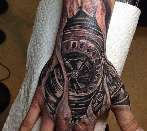 Diesel Mechanics Tattoo, Car Tattoo Ideas, Truck Tattoos, Ford Tattoo, Austin Tattoo, Gear Tattoo, Unique Half Sleeve Tattoos, Truck Tattoo, Shoulder Blade Tattoo