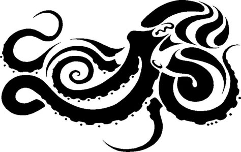 Maori Octopus, Octopus Stencil, Octopus Silhouette, Octopus Tattoo Designs, Seal Tattoo, Octopus Drawing, Octopus Tattoo Design, Octopus Tattoos, Tattoos Mandala