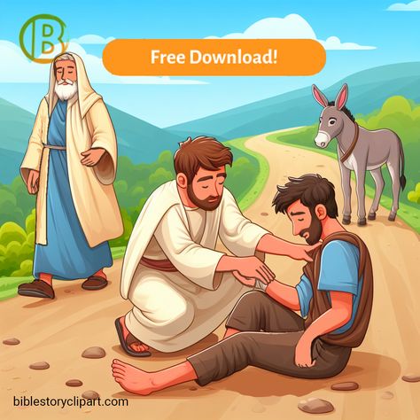 The Good Samaritan Bible Clipart, The Good Samaritan, Godly Play, Story Sequencing, Lds Art, Bible Images, Good Samaritan, Characters Design, Bible Story