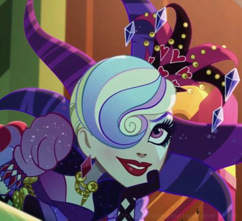 Courtly Jester, Jester Puppet, Everafter High, Hair References, Childhood Memories 2000, Pfp Ideas, Red Hood, Ever After High, High Art