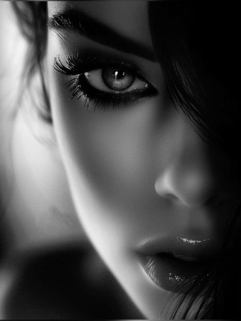 Eyes Black And White, Portrait Faces, Close Up Art, Low Key Photography, Angelcore Aesthetic, Crow Movie, Seductive Eyes, Aesthetic Profile Picture Cartoon Soft, And God Created Woman