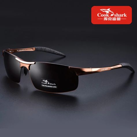 Cook Shark's new aluminum magnesium sunglasses men's sunglasses HD polarized driving drivers color glasses tide|Men's Sunglasses| - AliExpress Cool Sharks, Pilot Style, Unique Glasses, Outdoor Sunglasses, نظارات شمسية, Pilot Sunglasses, Black Jewelry, Sunglasses For Men, Men's Sunglasses