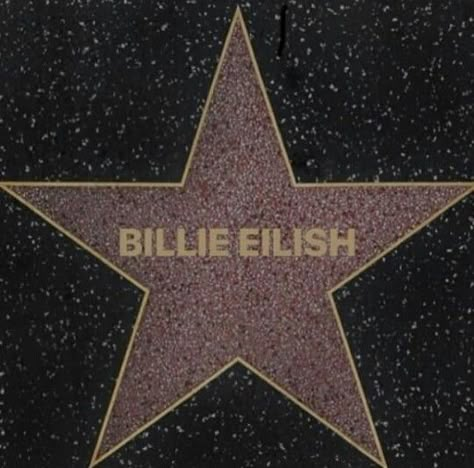 Billie Core, Billie Eyelash, Happier Than Ever, Billie Eillish, Hollywood Walk Of Fame, Walk Of Fame, My Star, Music Poster, Favorite Person