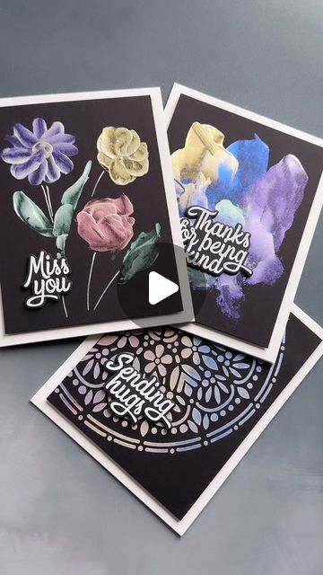 Kristina Werner on Instagram: "Comment “link” and I’ll message you a link to the video for the creation of these cards! Playing with Solar Pastes from @inklipse and @ranger_ink! The duo-chrome “glowing” look is amazing!" Kristina Werner, Cards Playing, Ranger Ink, The Creation, Solar, Greeting Cards, On Instagram, Instagram