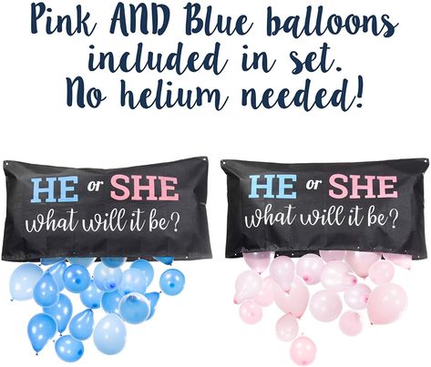 AmazonSmile: Pop Fizz Designs | Gender Reveal Balloon Drop Bag | He or She, What Will it Be?: Health  Personal Care Balloon Drop Gender Reveal, Gender Reveal Balloon Drop, Confetti Cannon Gender Reveal, Baseball Gender Reveal, Gender Reveal Box, Gender Reveal Photos, Balloon Drop, Confetti Poppers, Gender Reveal Party Supplies