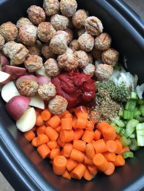 Crockpot Meatball Stew - Step 1 Crockpot Meatballs And Potatoes, Meatloaf Meatballs Crockpot, How To Use Frozen Meatballs, Recipes Using Frozen Meatballs Crockpot, Meals With Frozen Meatballs, Frozen Meatball Recipes Crockpot, Frozen Meatballs In Crockpot, Frozen Meatball Dinner Ideas, Crockpot Frozen Meatballs