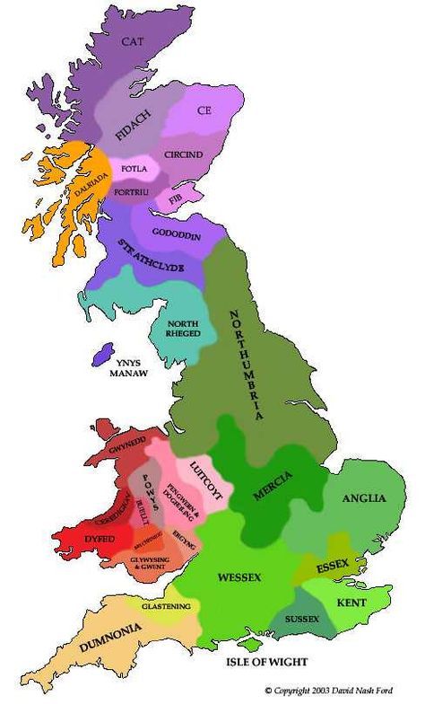 Ancient Forgotten History: King Penda of Mercia - Imgur European History, Anglo Saxon, Map Of Britain, Uk History, Ancient Kingdom, Ancient Maps, English History, Old Maps, Medieval History