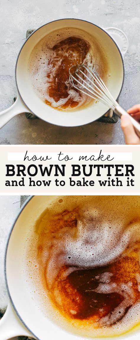 How To Make Browned Butter, What Is Brown Butter, How To Brown Butter For Cookies, Browned Butter Bites, Brown Butter Baking, Brown Butter Icing Recipe, Whipped Brown Butter, Brown Butter Recipes Baking, Browned Butter Recipes