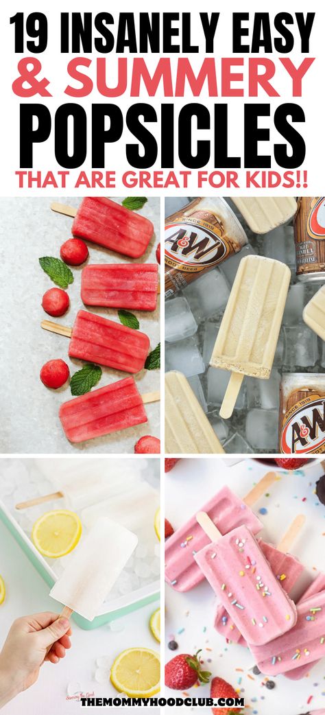 EASY DIY HOMEMADE POPSICLES RECIPES FOR KIDS AND TODDLERS- enjoy summer by making these easy popsicles at home with your kids! Some are healthy, some just fun! Oh summer time! It's when you need easy popsicle inspiration for your kids and toddlers at home. Easy, fun and some extra healthy ideas! Popsicle Recipes For Kids, Popsicle Ideas, Popcicles Recipes, Mango Popsicle Recipes, Summer Popsicle Recipes, Popsicle Recipe For Kids, Raspberry Popsicles, Fruit Popsicle Recipes, Easy Popsicle Recipes