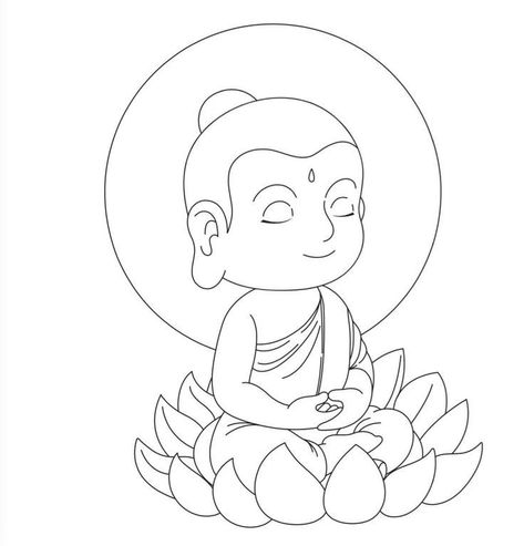 Bhudha Image Art, Easy Drawings Simple, Lord Buddha Drawing, Buddha Sketch, Buddha Drawing, Buddhist Art Drawing, Armband Tattoos, Buddha Art Drawing, Little Buddha