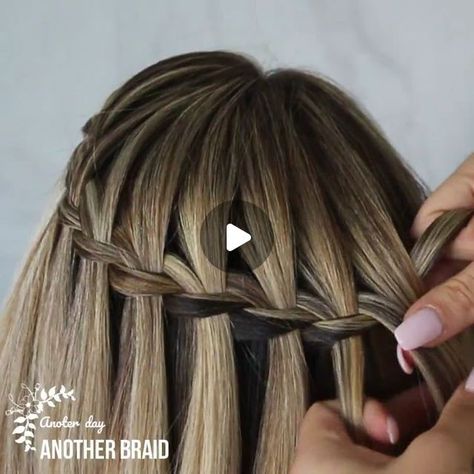 Trendafilka Kirova | Short tutorial for waterfall braid. . . . . . . . . . #dutchbraids #hairtutorial #beyondtheponytail #americansalon #hairvideo #waterfallb... | Instagram How To Make Waterfall Braid, Short Hair Waterfall Braid, Waterfall Braid Short Hair Tutorial, Cascade Braid Tutorial, Braid Hair Clips, Updos With Braids For Black Women, Braided Hairstyles Tutorials Short Hair, Waterfall Braid Tutorial Step By Step, Waterfall Braids Tutorial