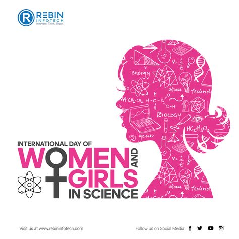 Team Rebin Infotech wishes, a very Happy International Day of Women and Girls in Science. #InternationalDayofWomenandGirlsinScience #WomenInScience #GirlsInScience #science #EducationForAll #keeplearning #EqualityInScience #ScienceIsForEveryone #StandEqual #BetterTomorrow #letsmakeitbetter International Day Of Women And Girls In Science, International Day Of Women, Class Crafts, Stickers Ideas, Breaking Barriers, Girl Empowerment, Event Poster Design, Education For All, Women Poster