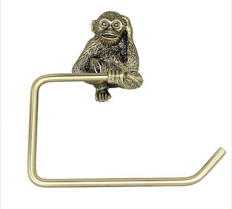 Monkey Bathroom, Jungle Bathroom, Gold Monkey, Bathroom Lavatory, Small Downstairs Toilet, Cloakroom Toilet, Downstairs Cloakroom, Toilet Room Decor, Small Toilet Room