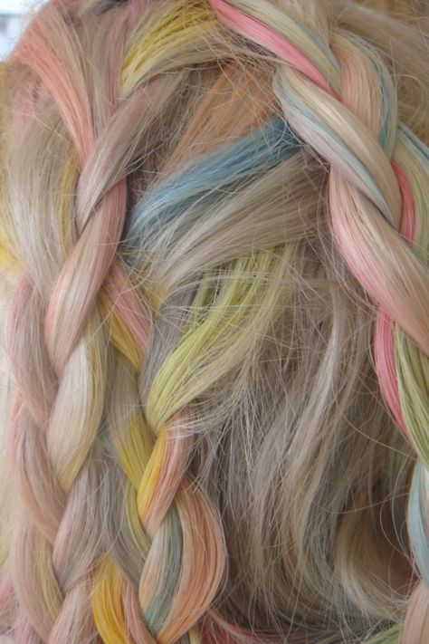 Pastel Highlights, Lady Lovely Locks, Candy Hair, Multicolored Hair, Peinados Fáciles Para Cabello Corto, Penteado Cabelo Curto, Platinum Blonde Hair, Pastel Hair, Mermaid Hair