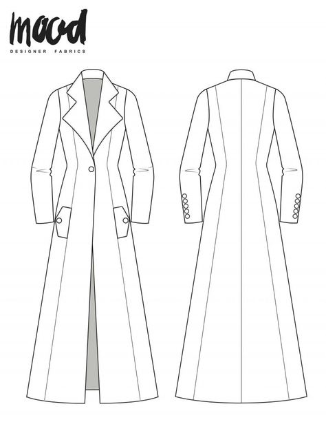 Sewing, Reading, Sewing Patterns, Mood Sewciety, Coat Sewing, Free Sewing, Long Coat, Sewing Pattern, Pattern