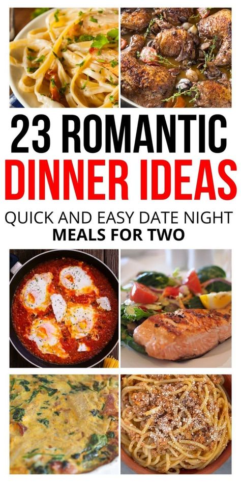 Easy Dinner Date Recipes, Date Night Meals, Easy Romantic Dinner, Romantic Dinner Ideas, Dinner Date Recipes, Dinner Ideas Quick, Couples Dinner, Night Dinner Recipes, Ideas For Date Night