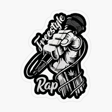 Hip Hop Stickers Rap, Hip Hop Desenho, Hip Hop Tattoo Ideas, Hip Hop Art Drawing, Rap Tattoo Ideas, Rap Art Hip Hop, Rap Stickers, Hiphop Tattoo, Freestyle Tattoo