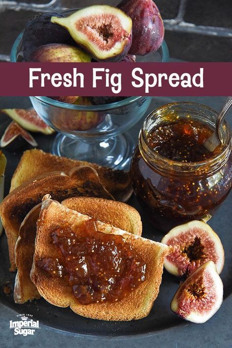 Fruit Spread Recipe, Fig Recipes Fresh, Fig Preserves Recipe, Fig Jam Recipe, Fig Spread, Fruit Spread, Fig Fruit, Fig Recipes, Less Sugar