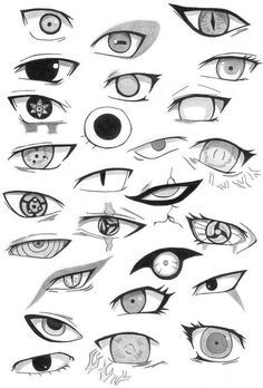 Eyes of Naruto.                                                       … Eyes Anatomy, Eye References, Story References, Eye Reference, Naruto Eyes, How To Draw Anime Eyes, Manga Eyes, Eye Drawing Tutorials, Naruto Sketch